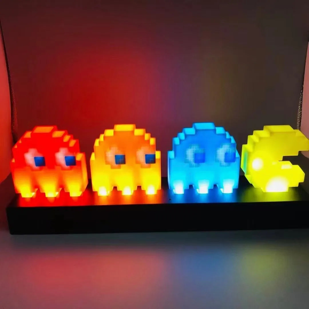 Lámpara LED3D Pac-Man:¡Ilumina tu espacio con nostalgia pixelada!