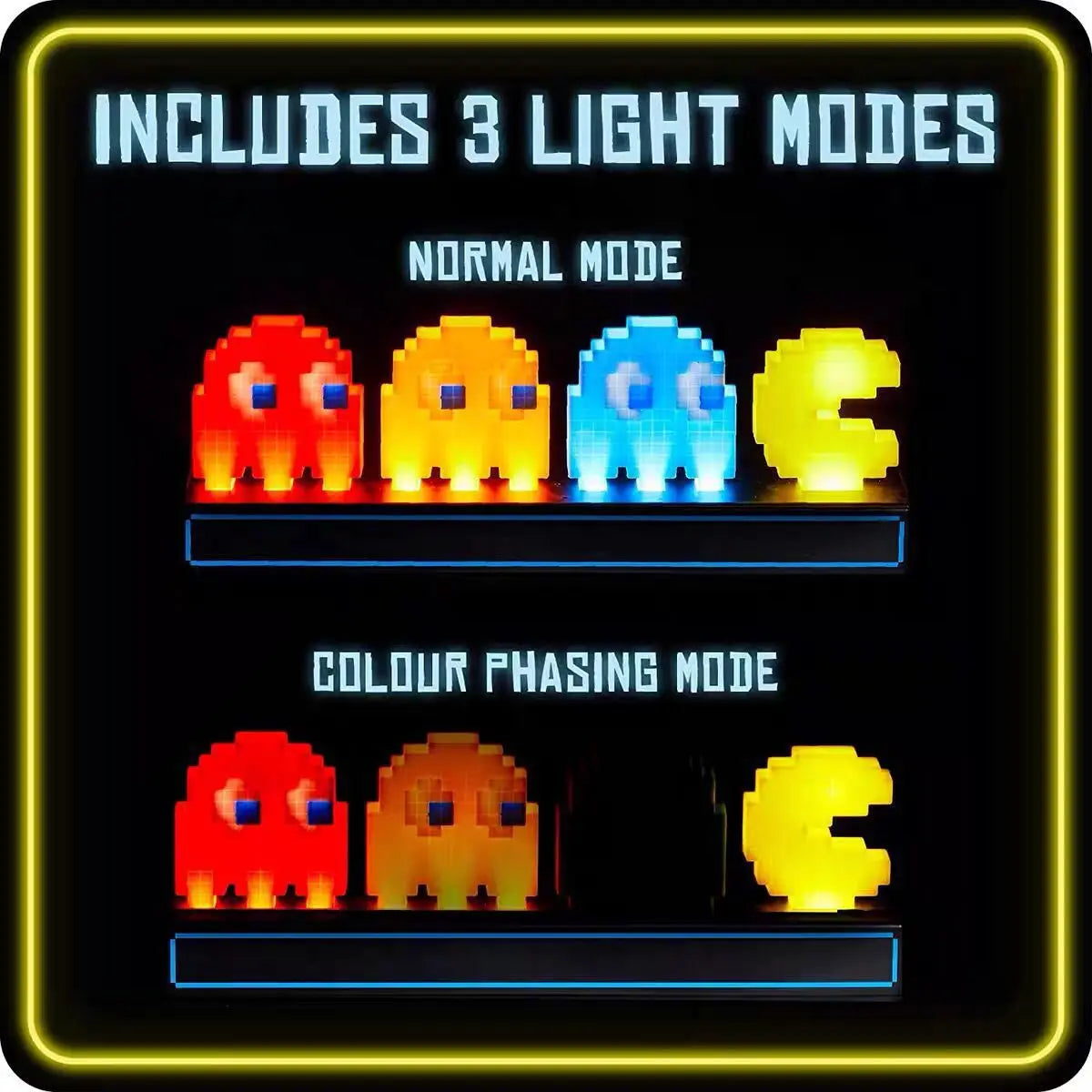 Lámpara LED3D Pac-Man:¡Ilumina tu espacio con nostalgia pixelada!