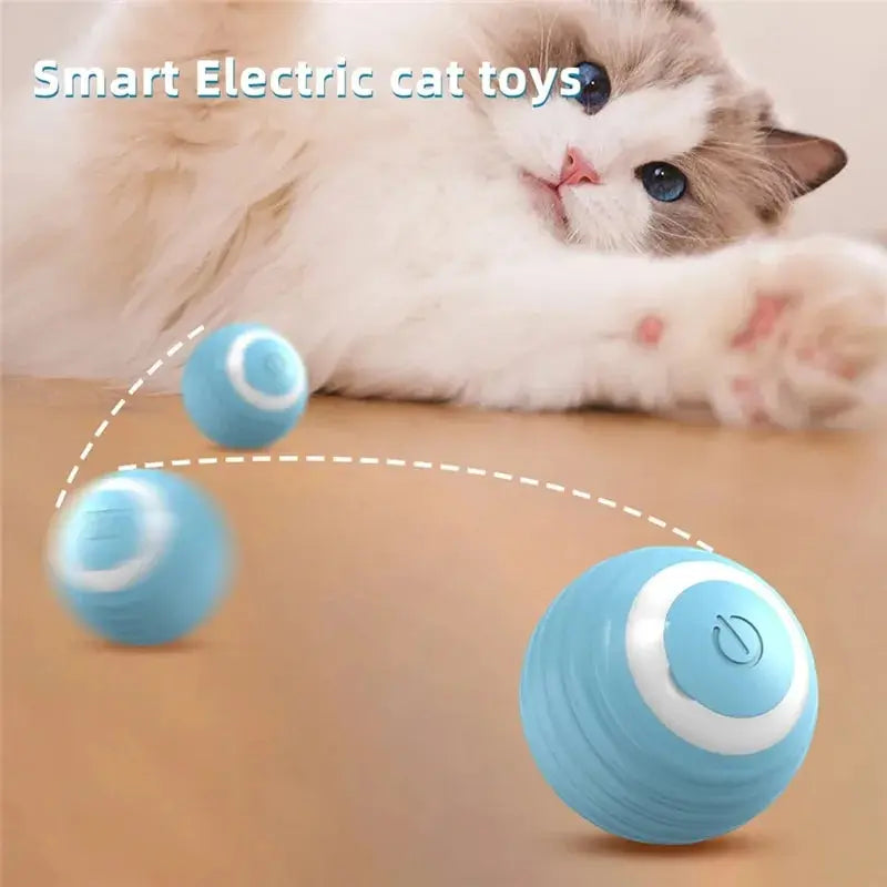 Pelota eléctrica para gatos: juguete automático que se mueve por sí solo, estimulando el interés y la actividad de tu mascota.