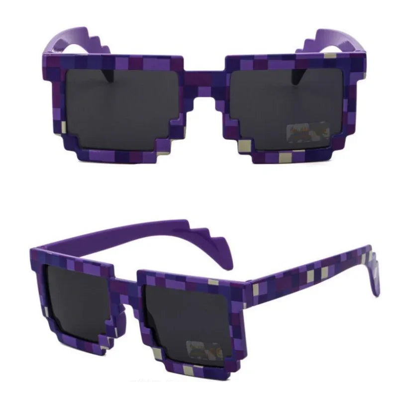 Gafas de Sol al Estilo Minecraft con Estuche EVA - Perfectas como Regalo o para Cosplay y Juegos de Acción