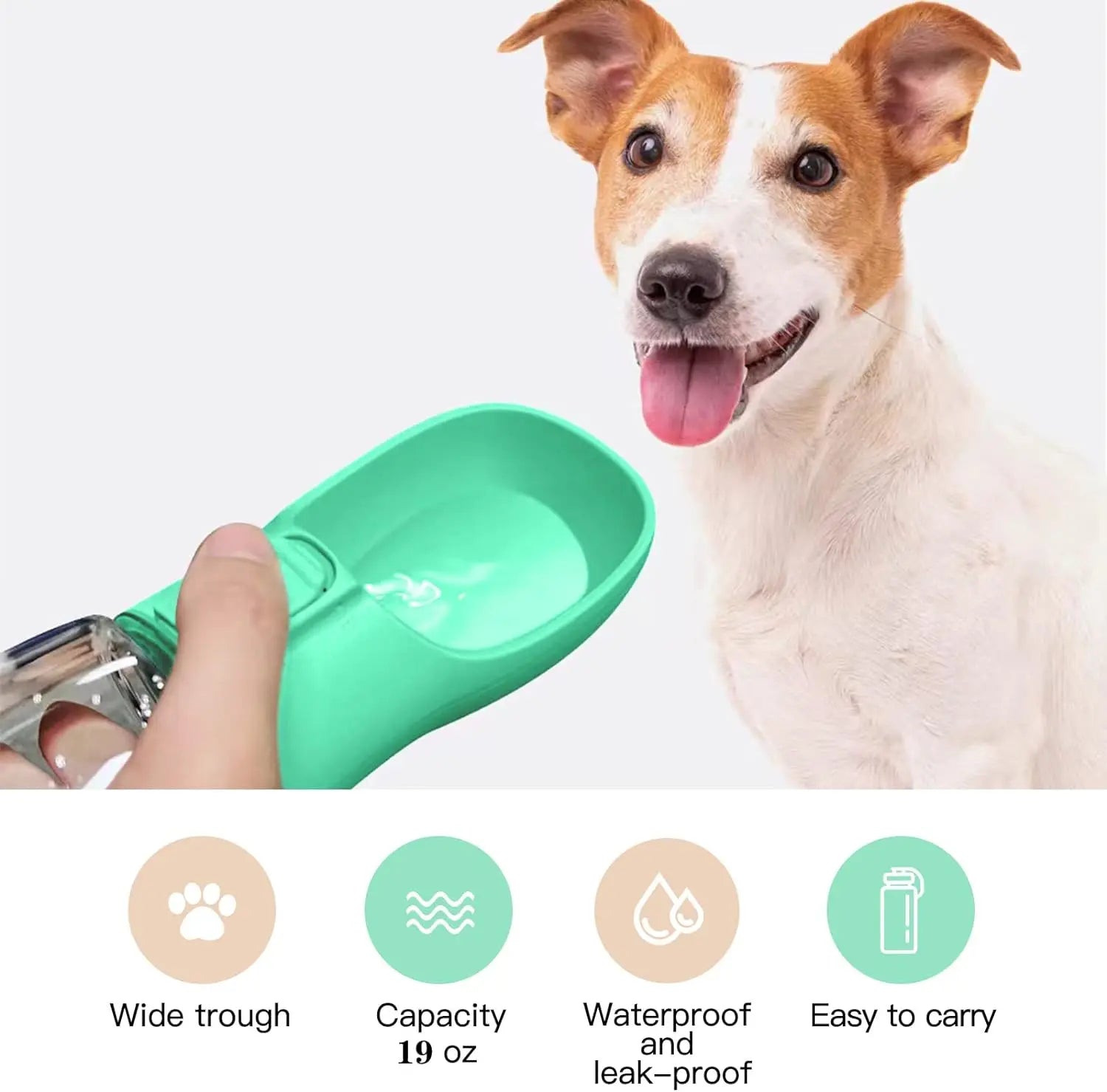 Botella de Agua Portátil Antigoteo para Perros y Gatos, Ideal para Caminatas y Alimentar Cachorros y Mascotas