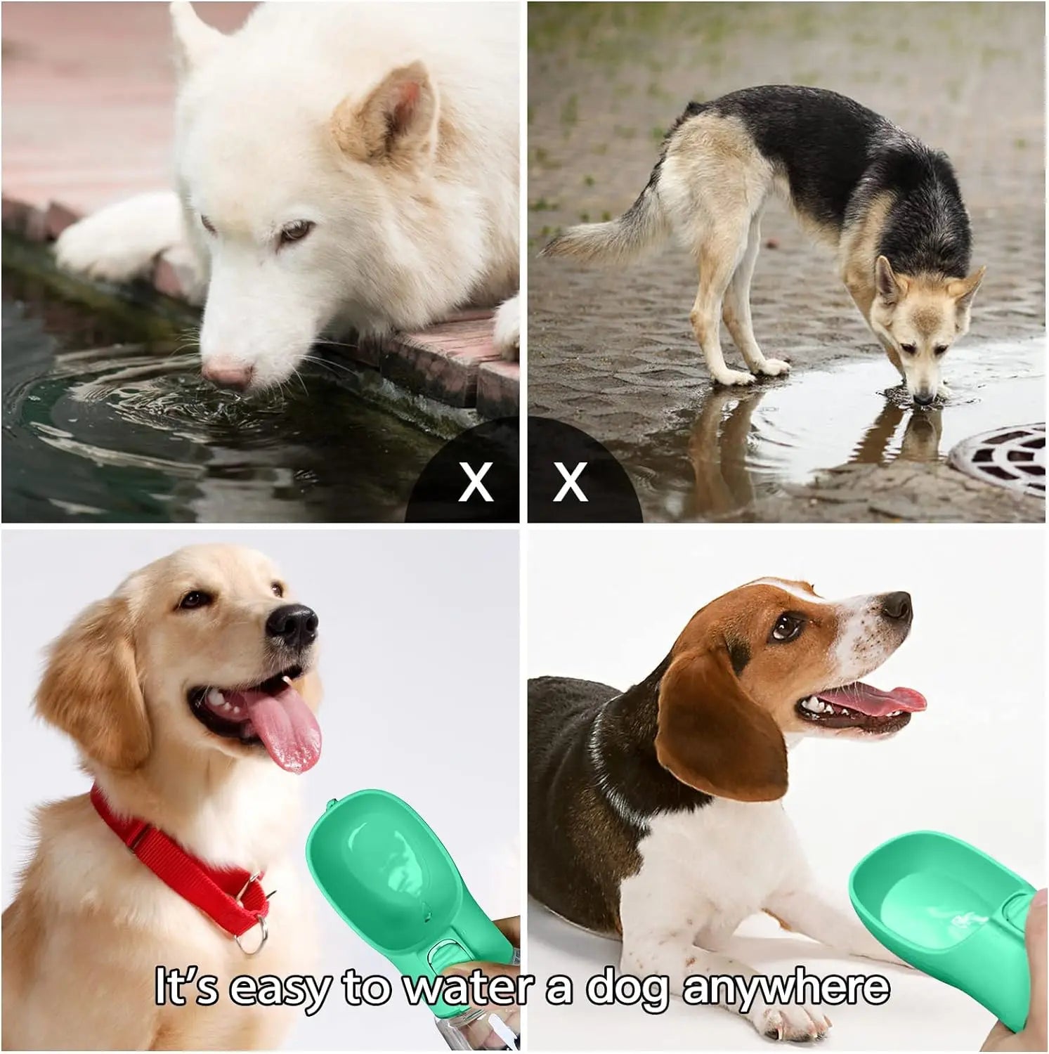 Botella de Agua Portátil Antigoteo para Perros y Gatos, Ideal para Caminatas y Alimentar Cachorros y Mascotas