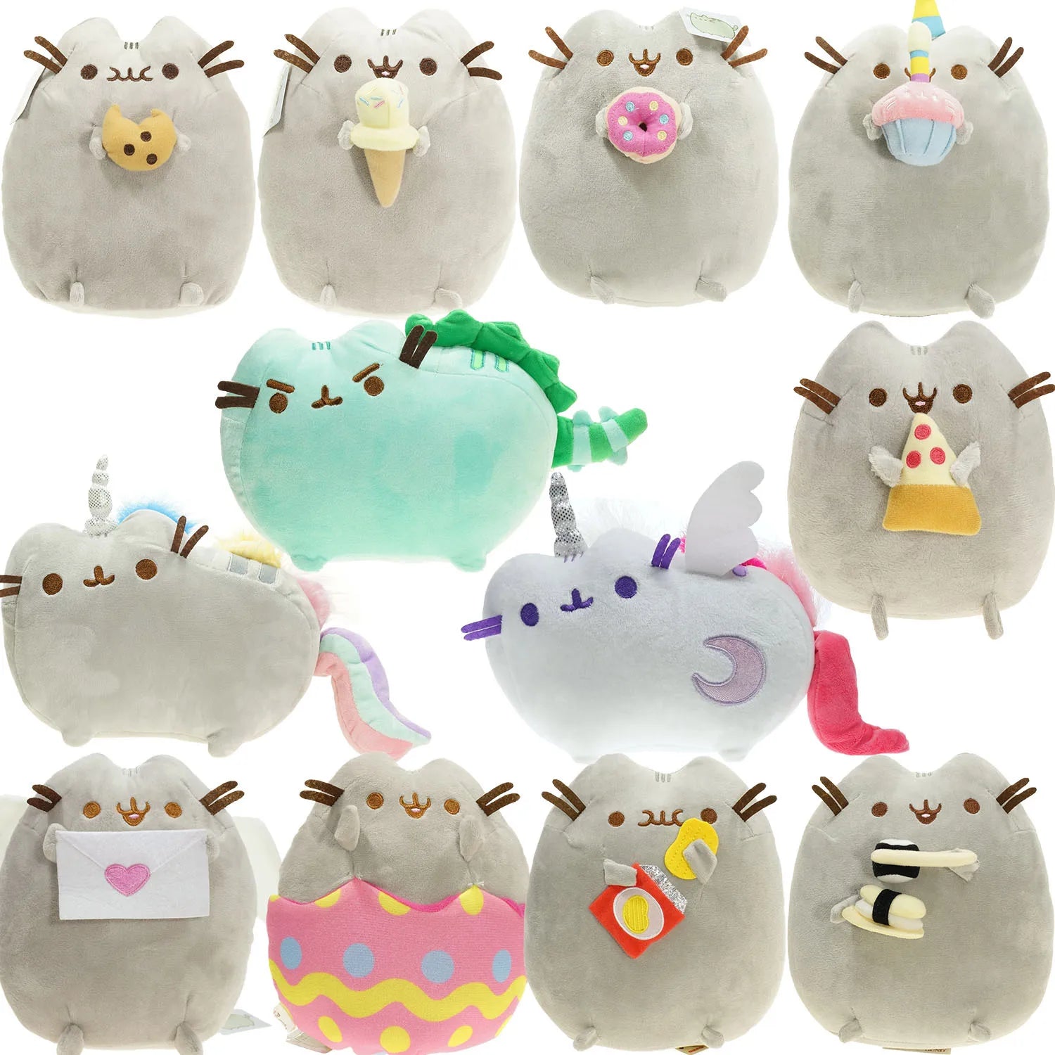 Juguete de Peluche Kawaii: Unicornio, Gatito, Ángel, Patata Frita, Helado, Pizza. Regalo de Peluche Kawaii para Niños.