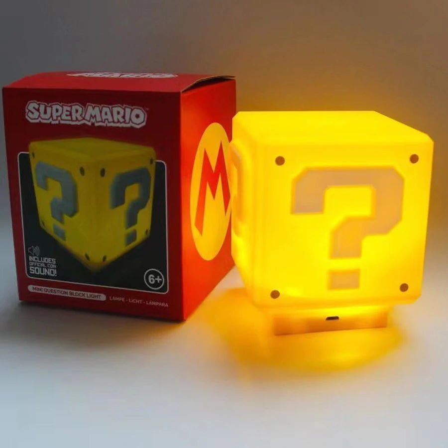 Lámpara Cubo Interrogación Super Mario -¡Ilumina tu habitación con magia del Reino Champiñón