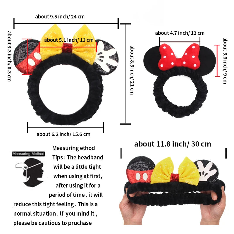 Diadema Mágica Disney: Orejas de Minnie con Lazo de Lentejuelas Mariposa - Tu Compañera Perfecta para Belleza y Diversión