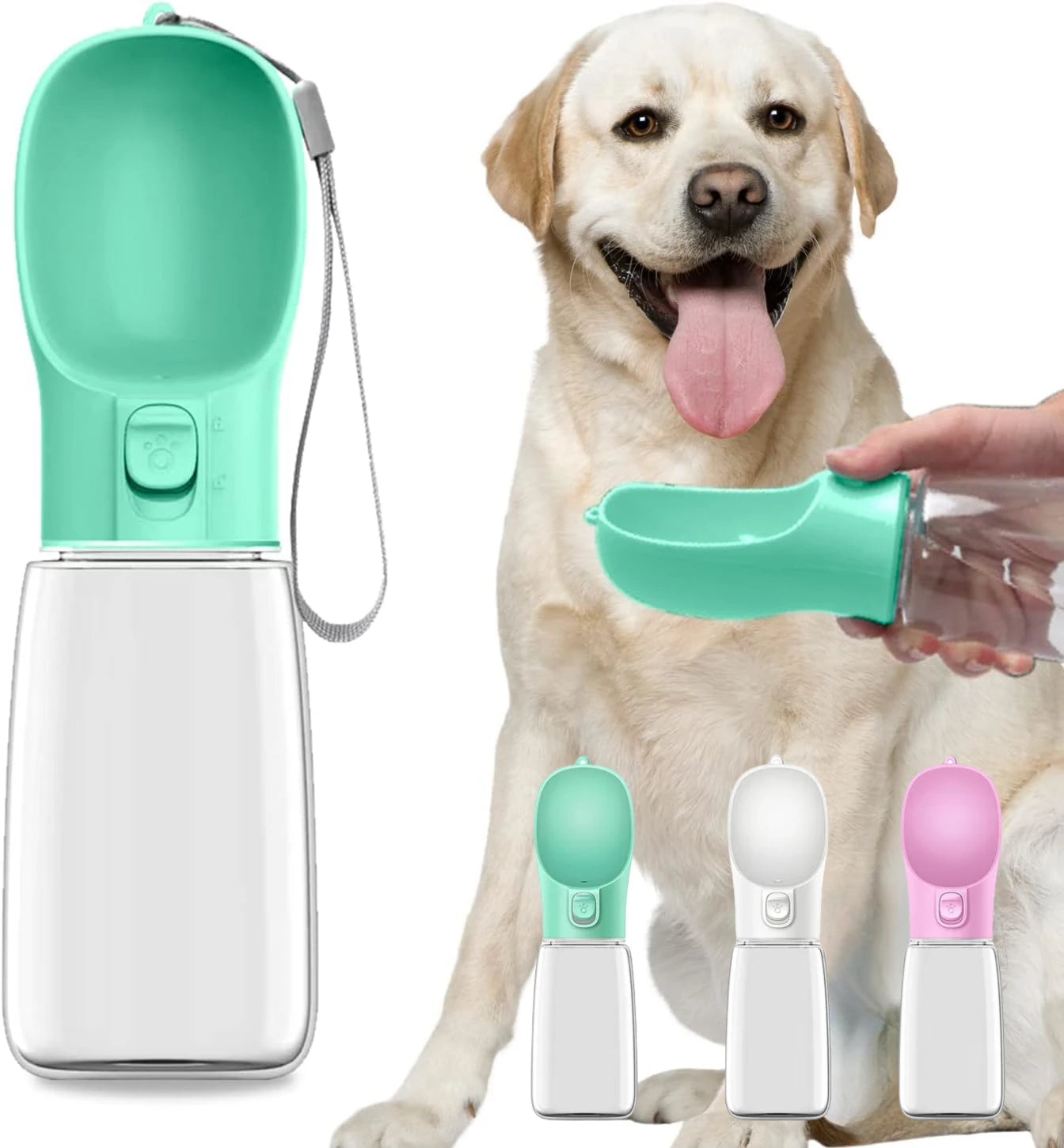 Botella de Agua Portátil Antigoteo para Perros y Gatos, Ideal para Caminatas y Alimentar Cachorros y Mascotas