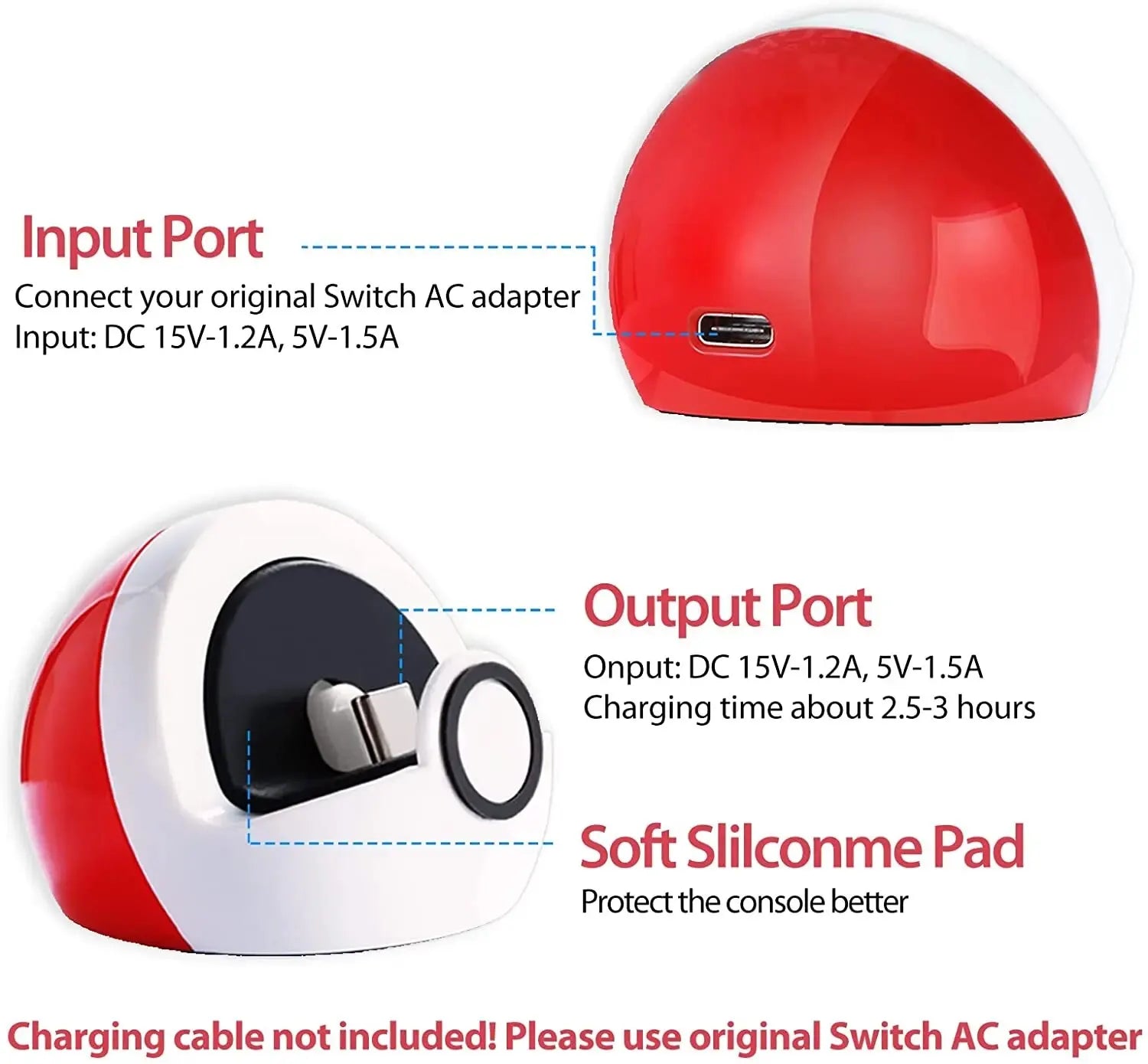 Base de carga para consola de juegos Nintendo Switch y Switch Lite, soporte portátil para teléfono, NS, Mini