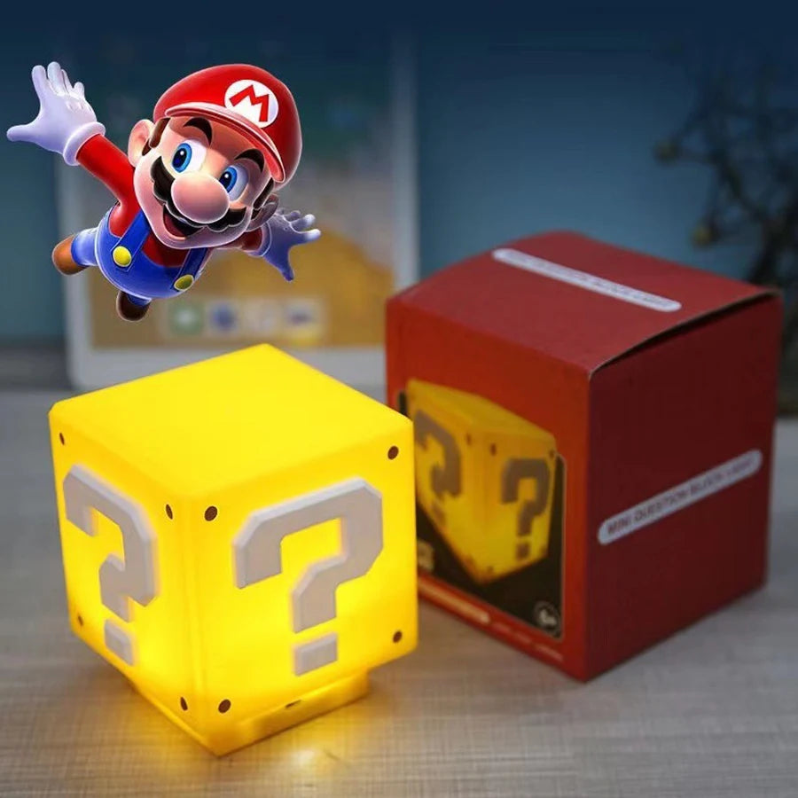 Lámpara Cubo Interrogación Super Mario -¡Ilumina tu habitación con magia del Reino Champiñón