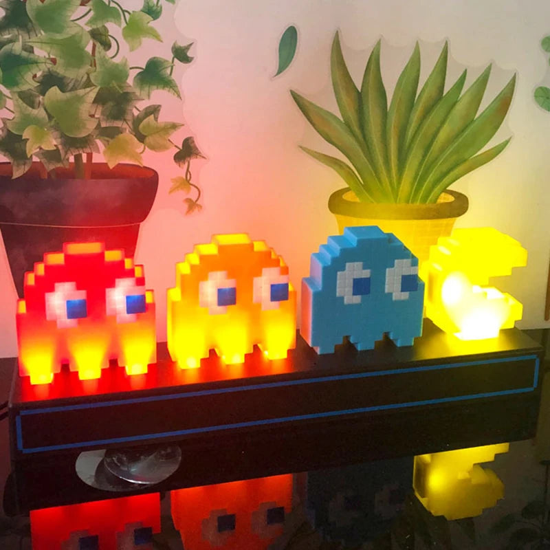 Lámpara LED3D Pac-Man:¡Ilumina tu espacio con nostalgia pixelada!