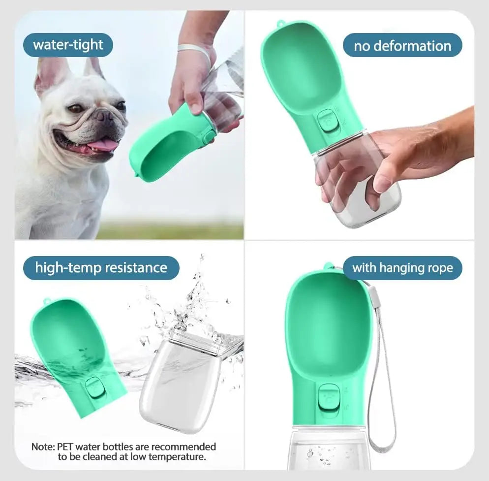 Botella de Agua Portátil Antigoteo para Perros y Gatos, Ideal para Caminatas y Alimentar Cachorros y Mascotas