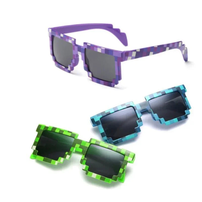 Gafas de Sol al Estilo Minecraft con Estuche EVA - Perfectas como Regalo o para Cosplay y Juegos de Acción